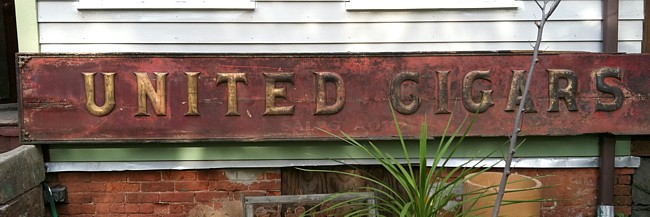 United Cigar Sign 13feet long circa 1910 (1).jpg