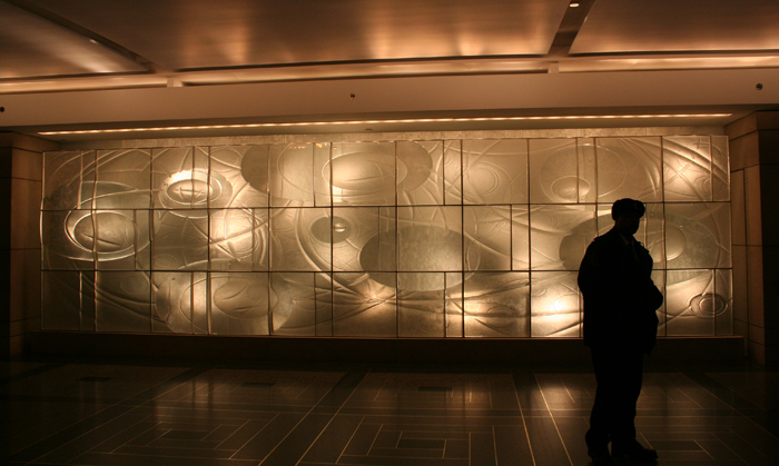 Downstairs in the GE building